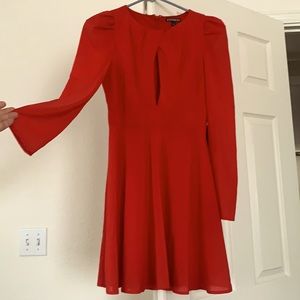 Express red Midi Dainty Dress